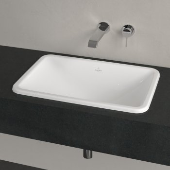 Раковина встраиваемая Villeroy & Boch Loop & Friends, прямоугольный, 60×40,5 см, CeramicPlus, белый